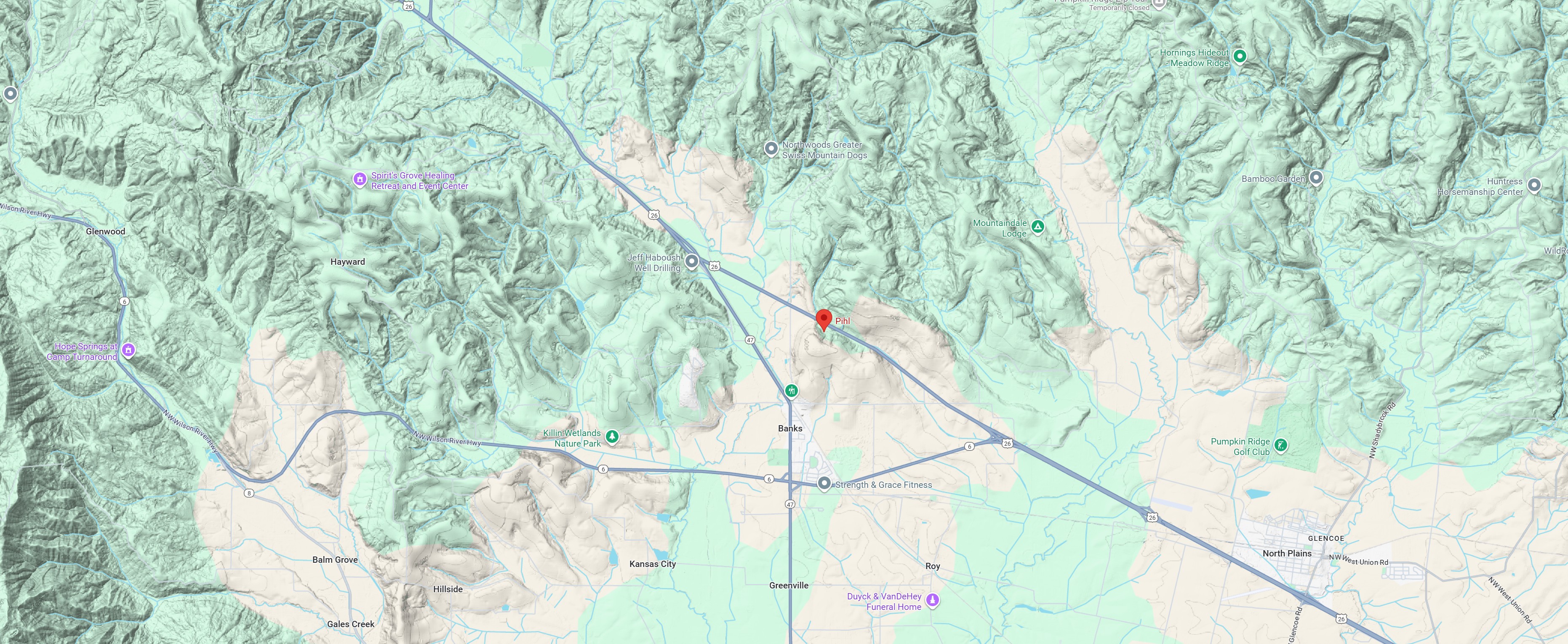 Map — Pihl Excavating location