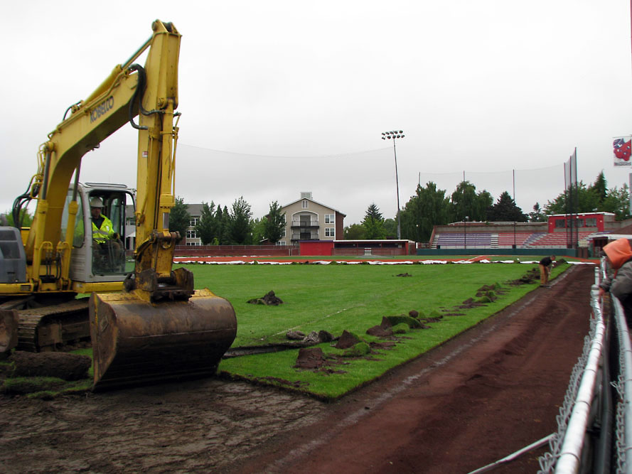 Linfield College - New Outfield for Baseball Field - Slide 2
